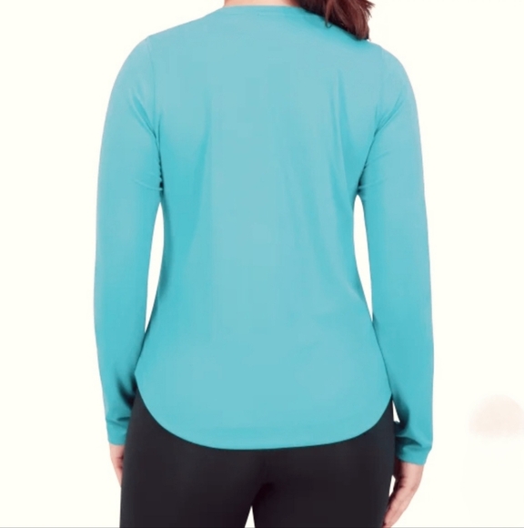 ❤️Sage Collective Active Top Teal Blue Women's Small Long Sleeve Tee Workout - Picture 6 of 13